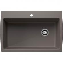 Blanco 443109 - Diamond SILGRANIT 33.5'' Super Single Dual Mount Kitchen Sink - Volcano Gray