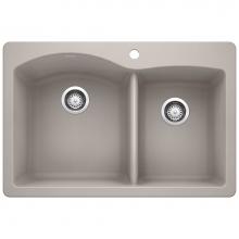 Blanco 442744 - Diamond 1-3/4 Bowl Dual Mount - Concrete Gray