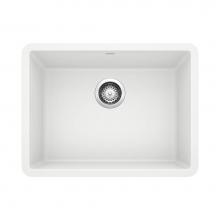 Blanco 522414 - Precis SILGRANIT 24'' Single Bowl Undermount Kitchen Sink - White
