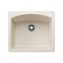 Blanco 443060 - Diamond SILGRANIT 25'' Single Bowl Dual Mount Kitchen Sink - Soft White