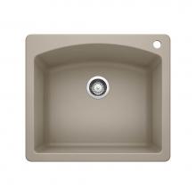 Blanco 441280 - Diamond SILGRANIT 25'' Single Bowl Dual Mount Kitchen Sink - Truffle