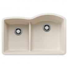 Blanco 443066 - Diamond SILGRANIT 32'' 40/60 Reverse Double Bowl Undermount Kitchen Sink with Low Divide