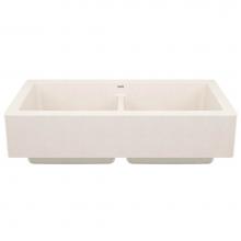 Blanco 527409 - Vintera SILGRANIT 33'' Double Bowl Apron-Front Farmhouse Sink - Soft White