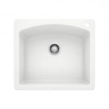 Blanco 440211 - Diamond SILGRANIT 25'' Single Bowl Dual Mount Kitchen Sink - White