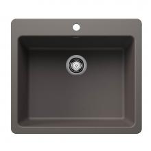 Blanco 443224 - Liven 25'' Single Bowl Dual Mount - Volcano Gray