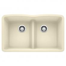 Blanco 442076 - Diamond Equal Double Low Divide - Biscuit