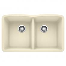 Blanco 440186 - Diamond Equal Double Bowl - Biscuit