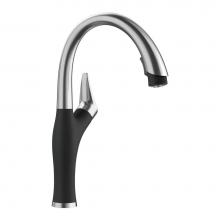 Blanco 526401 - Artona Pull-Down Dual-Spray Kitchen Faucet - PVD Steel/Coal Black