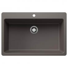 Blanco 443200 - Liven 33'' Super Single Bowl Dual Mount - Volcano Gray