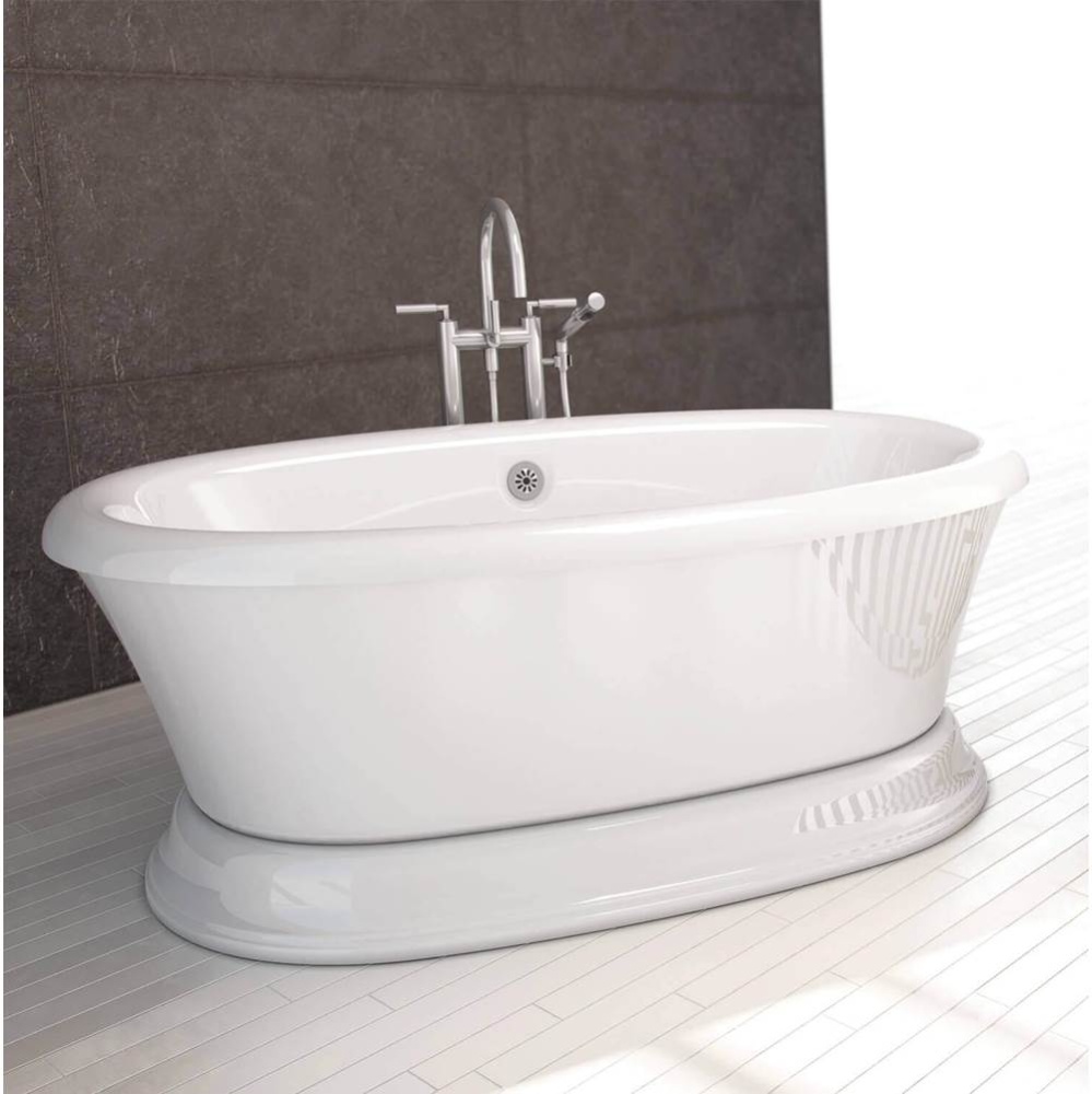 Naos 6636 Rolled Deck Tub White