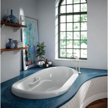 Bain Ultra BAMVODP0N-01 - Amma Oval 7242 Raised Tub White