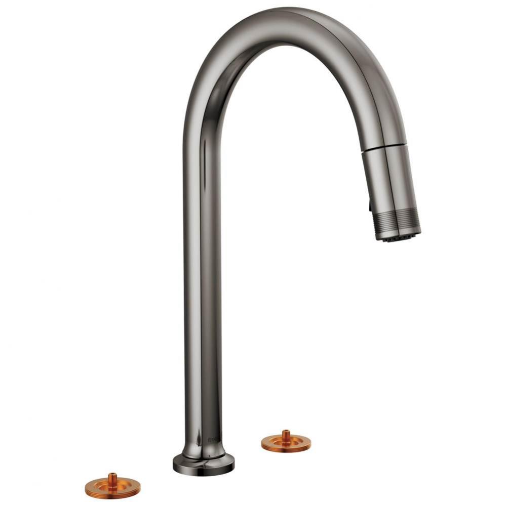 Kintsu® Widespread Pull-Down Faucet with Arc Spout - Less Handles