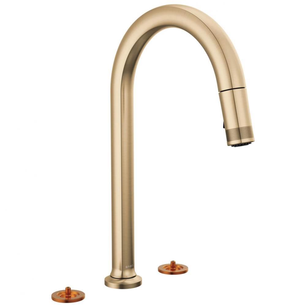 Kintsu® Widespread Pull-Down Faucet with Arc Spout - Less Handles