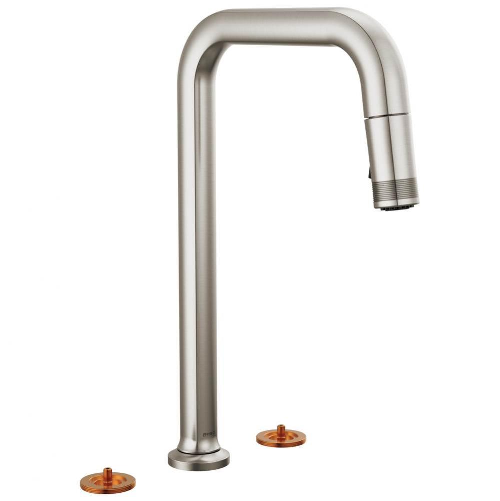 Kintsu® Widespread Pull-Down Faucet with Square Spout - Less Handles