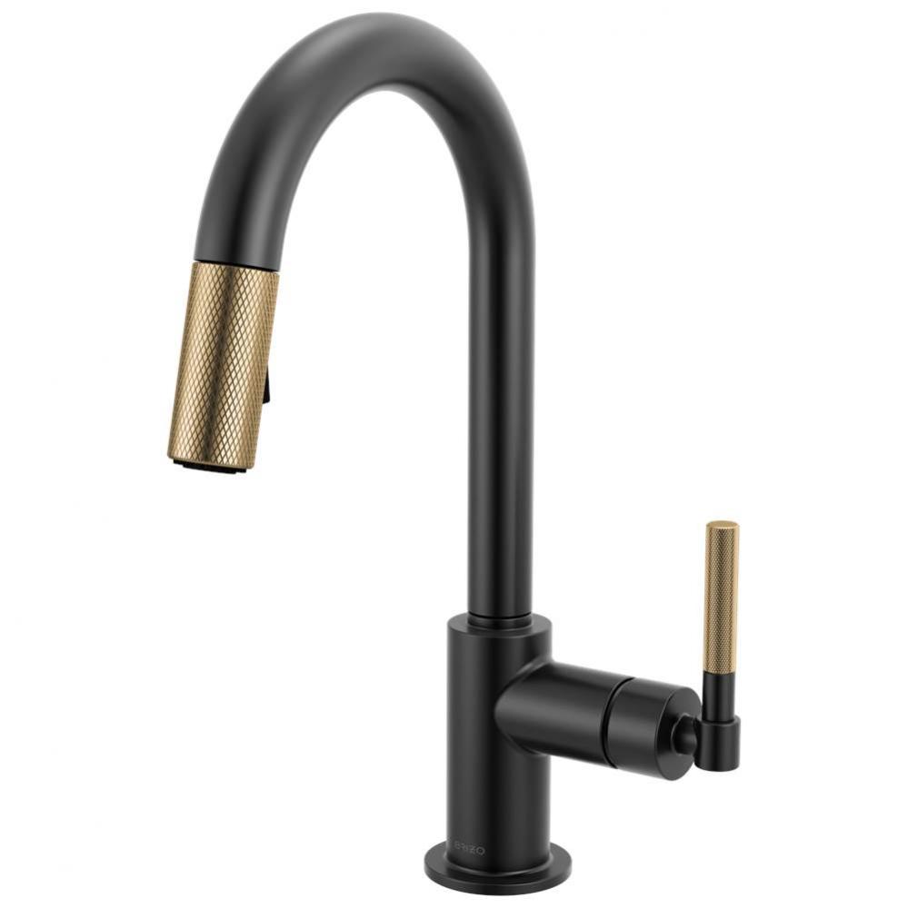 Litze® Pull-Down Prep Faucet with Arc Spout - Knurled Handle