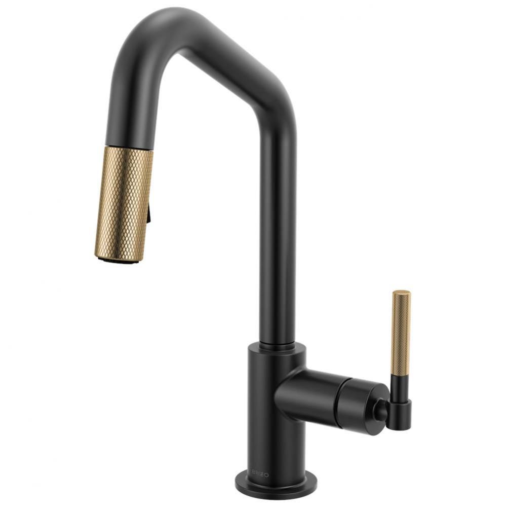 Litze® Pull-Down Prep Faucet with Angle Spout - Knurled Handle