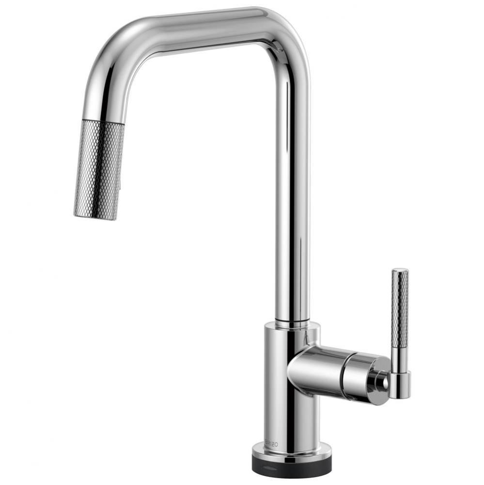 Litze® SmartTouch® Pull-Down Kitchen Faucet with Square Spout and Knurled Handle