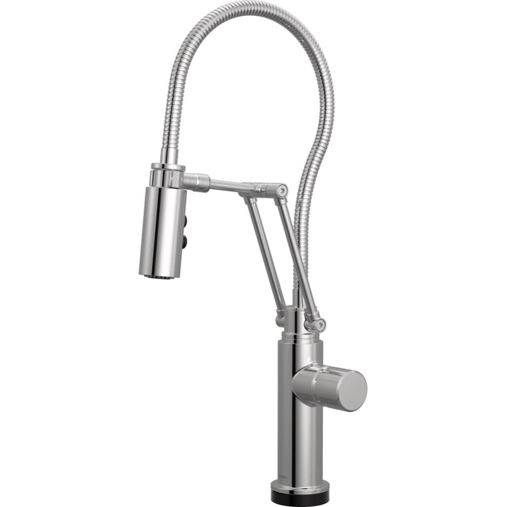 SmartTouch Articulating Kitchen Faucet with Finished Hose - Less Handle