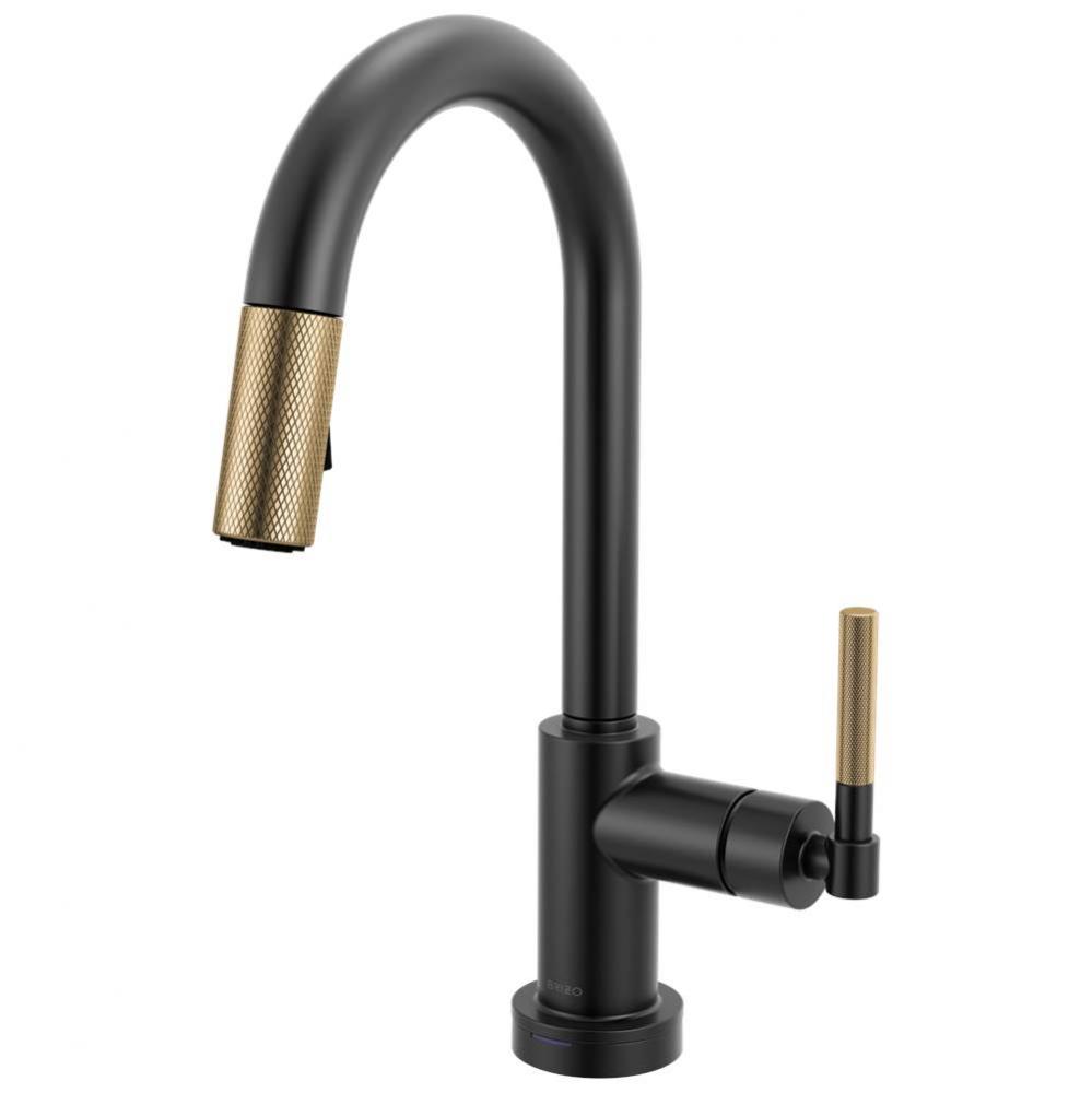 Litze® Smarttouch Pull-Down Prep Faucet with Arc Spout - Knurled Handle