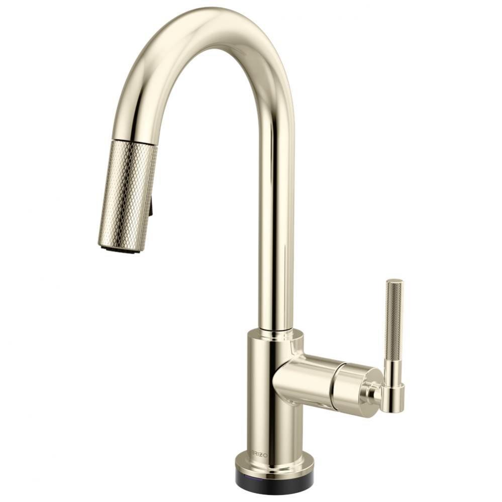 Litze® Smarttouch Pull-Down Prep Faucet with Arc Spout - Knurled Handle