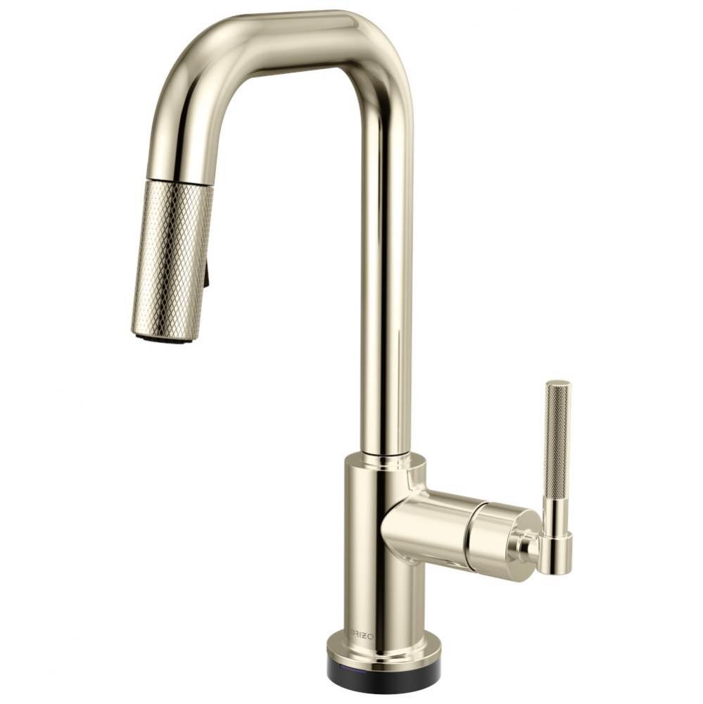 Litze® Smarttouch Pull-Down Prep Faucet with Square Spout - Knurled Handle