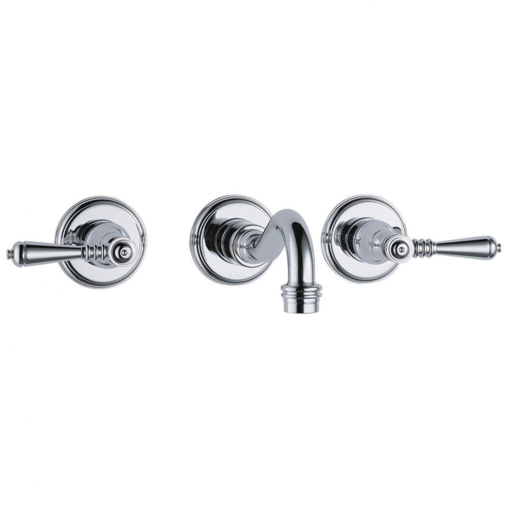 Tresa® Two-Handle Wall Mount Lavatory Faucet with Lever Handles 1.2 GPM