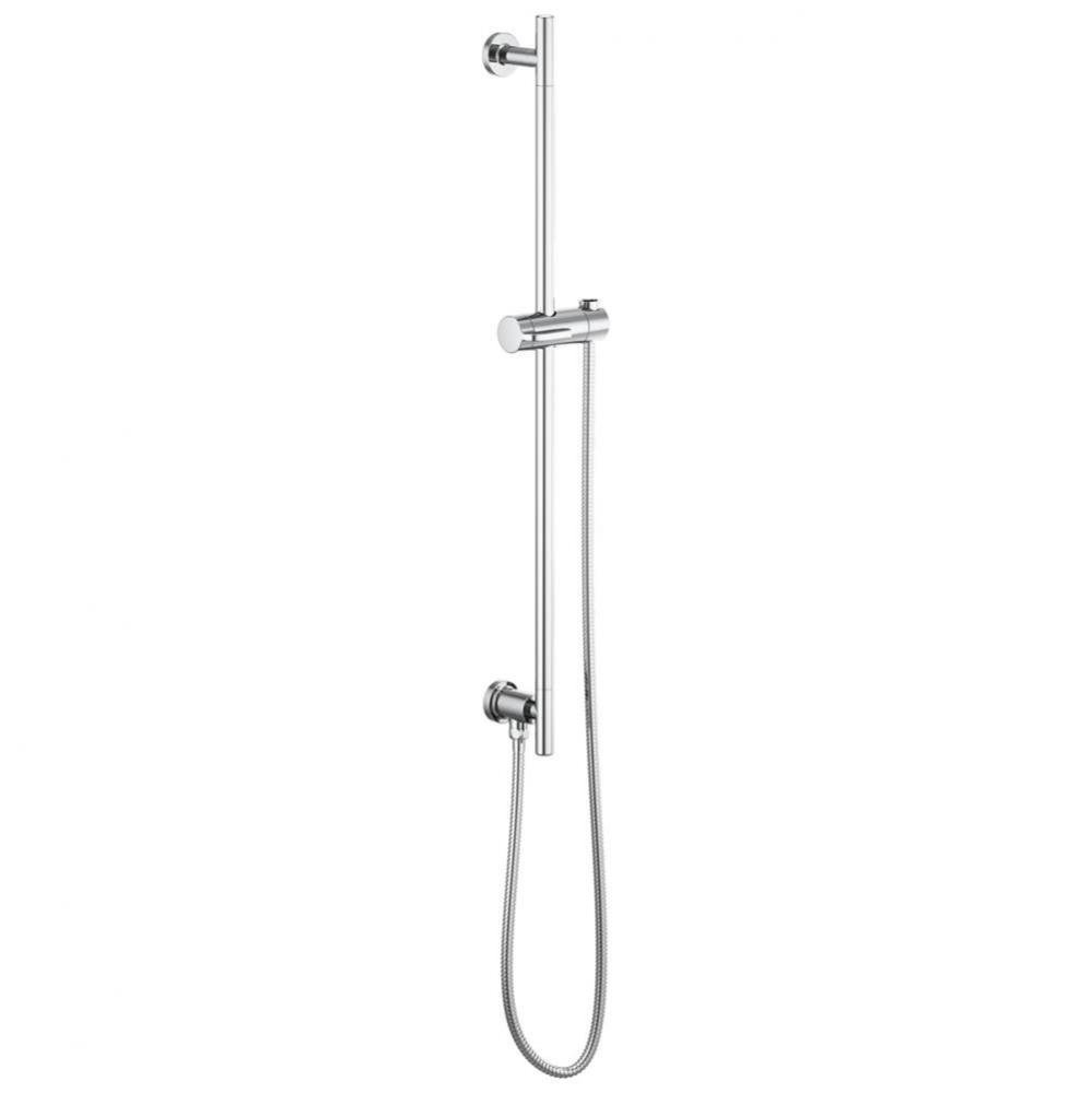 Universal Showering Linear Round Slide Bar With Hose