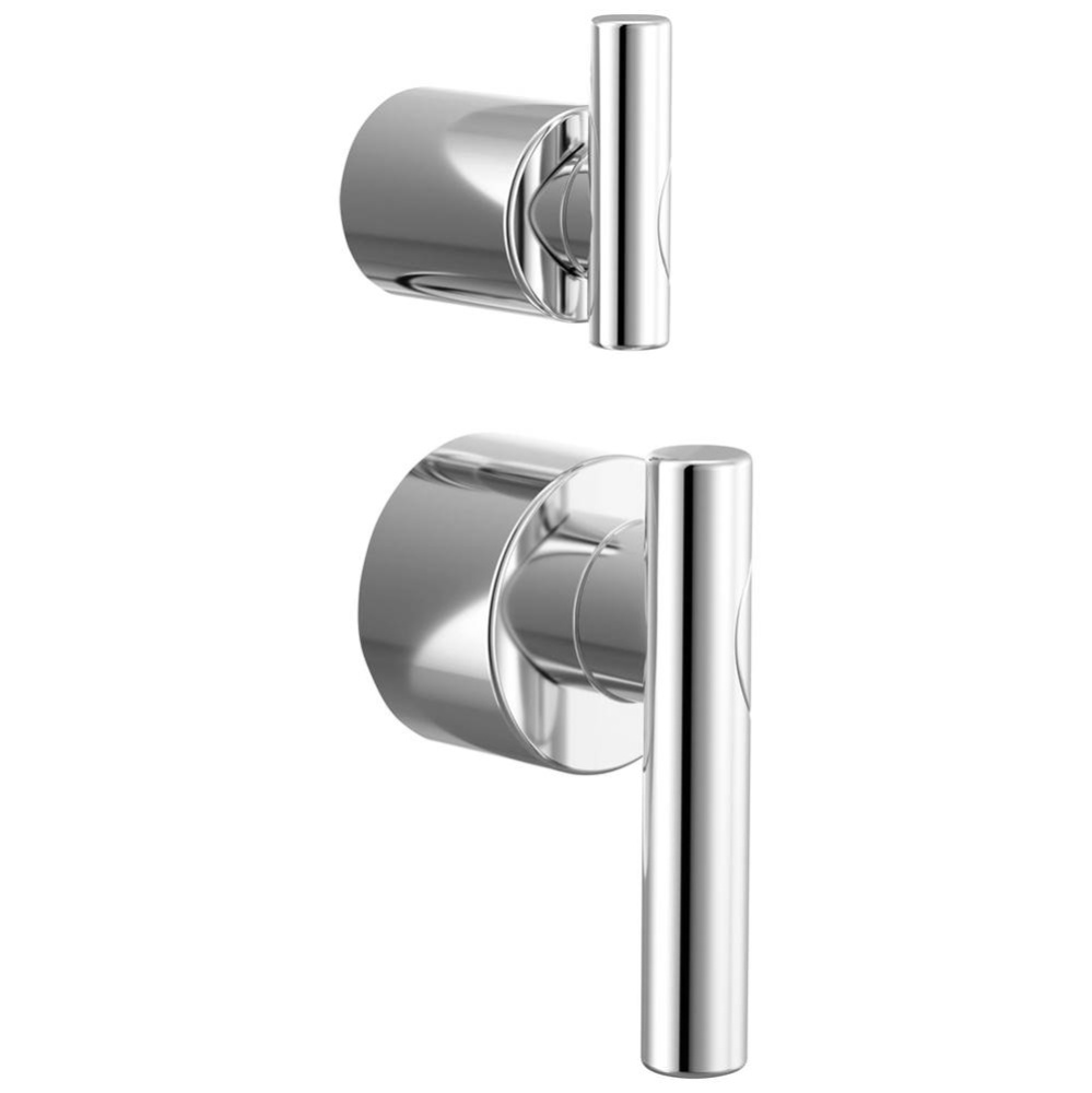 Roccesco Pressure Balance Valve with Integrated Diverter Trim Lever Handle Kit Chrome