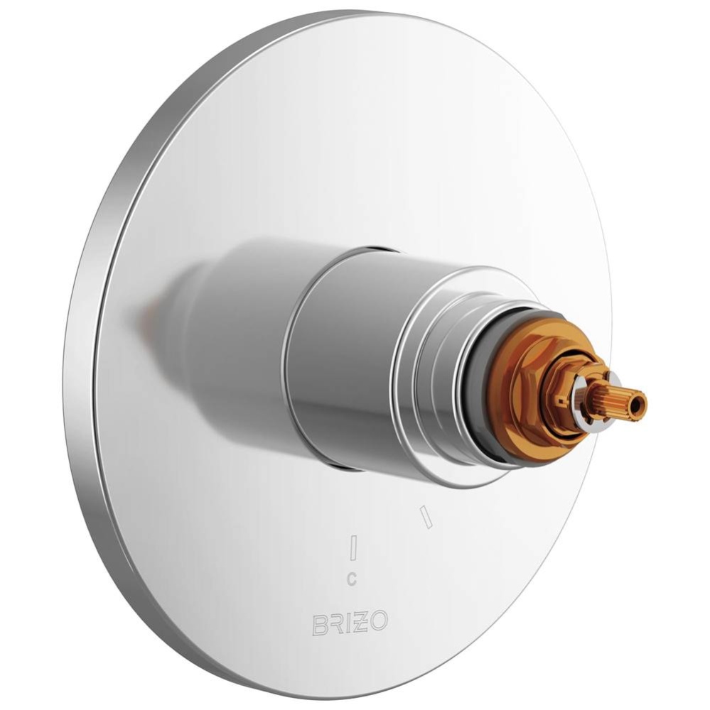Roccesco TempAssure Thermostatic Valve Only Trim - Less Handles Chrome