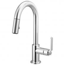 Brizo 63944LF-PC - Litze® Pull-Down Prep Faucet with Arc Spout - Industrial Handle