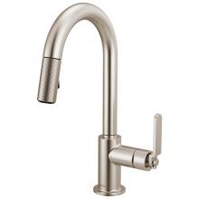 Brizo 63944LF-SS - Litze® Pull-Down Prep Faucet with Arc Spout - Industrial Handle