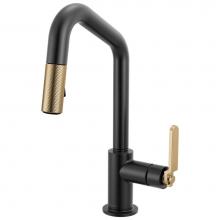 Brizo 63964LF-BLGL - Litze® Pull-Down Prep Faucet with Angle Spout - Industrial Handle