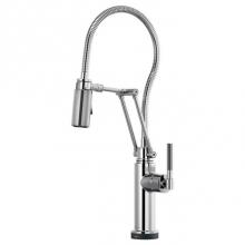 Brizo 64143LF-PC - Litze® SmartTouch® Articulating Kitchen Faucet With Finished Hose