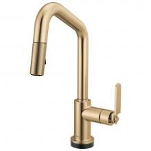 Brizo 64964LF-GL - Litze® Smarttouch Pull-Down Prep Faucet with Angle Spout - Industrial Handle