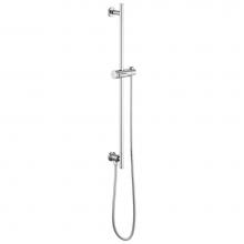 Brizo 74792-PC - Universal Showering Linear Round Slide Bar With Hose