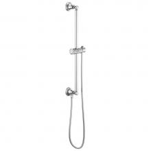 Brizo 74795-PC - Universal Showering Classic Round Slide Bar With Hose