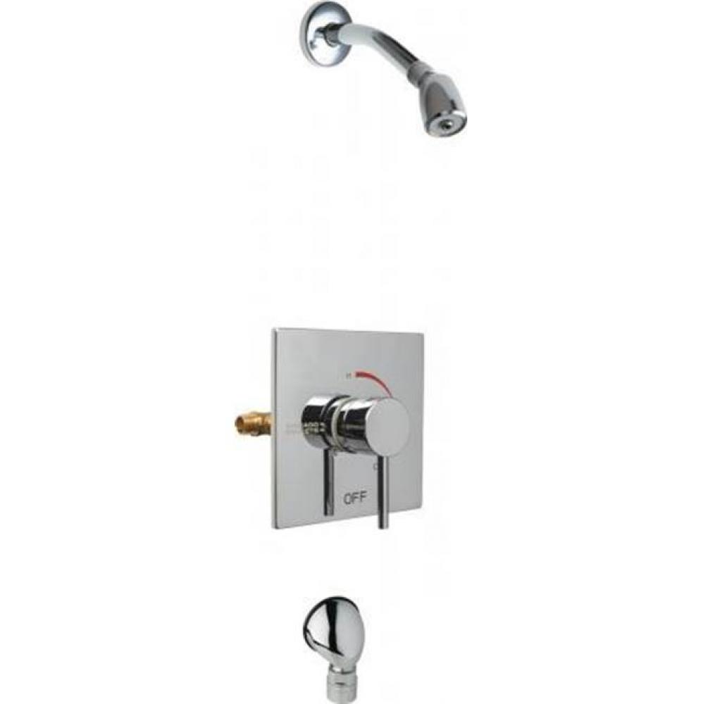 AUTOMATIC DRAIN T/P SQ TRIM SHOWER VALVE