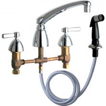 Chicago Faucets 200-AL8ABCP - KITCHEN SINK FAUCET W/SPRAY