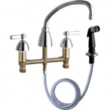 Chicago Faucets 200-AXKABCP - KITCHEN SINK FAUCET W/SPRAY