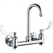 Chicago Faucets 640-GN1AE1-317YAB - SINK FAUCET, 8'' WALL W/ STOPS
