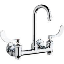 Chicago Faucets 640-GN1AE35-317YAB - SINK FAUCET, 8'' WALL W/ STOPS