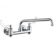 Chicago Faucets 640-L12E1-317YAB - SINK FAUCET, 8'' WALL W/ STOPS