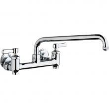 Chicago Faucets 640-L12E1-369YAB - SINK FAUCET, 8'' WALL W/ STOPS