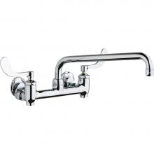 Chicago Faucets 640-L12E35-317YAB - SINK FAUCET, 8'' WALL W/ STOPS