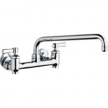 Chicago Faucets 640-L12E35-369YAB - SINK FAUCET, 8'' WALL W/ STOPS