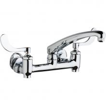 Chicago Faucets 640-L8E1-317YAB - SINK FAUCET, 8'' WALL W/ STOPS