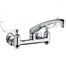 Chicago Faucets 640-L8E35-317YAB - SINK FAUCET, 8'' WALL W/ STOPS