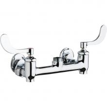 Chicago Faucets 640-LES317YAB - SINK FAUCET, 8'' WALL W/ STOPS
