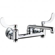 Chicago Faucets 640-S6E1-317YAB - SINK FAUCET, 8'' WALL W/ STOPS