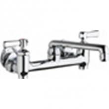 Chicago Faucets 640-S6E35-369YAB - SINK FAUCET, 8'' WALL W/ STOPS